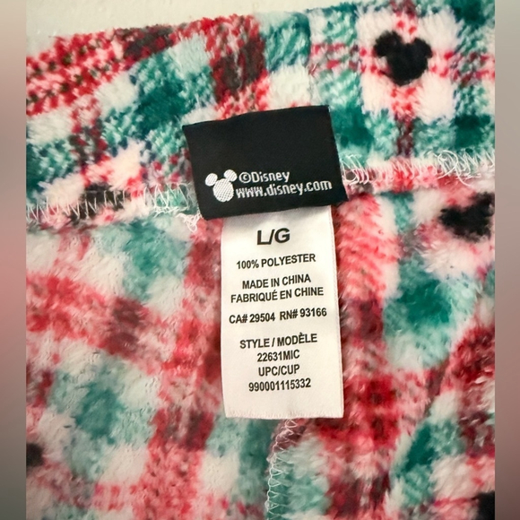 Disney Mickey & Minnie Christmas Adult Unisex Pajama Set Size Large NWT - Picture 6 of 6